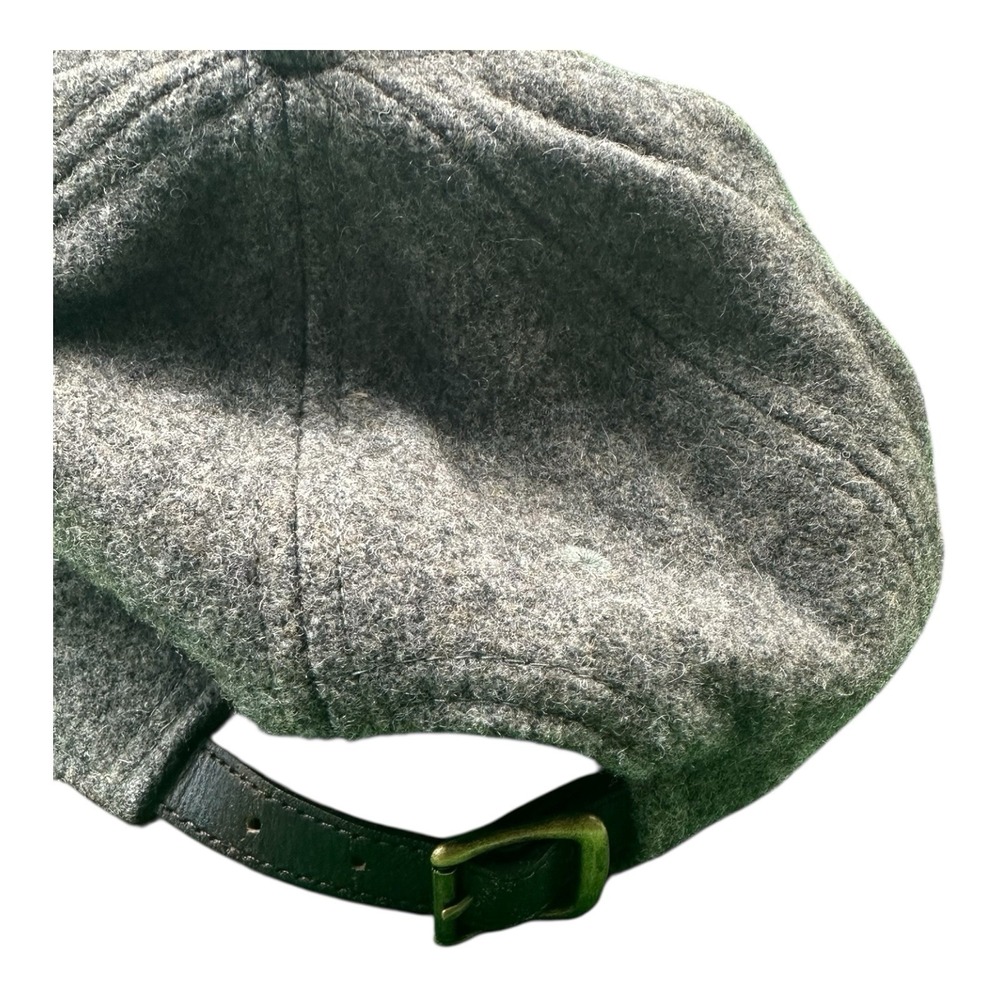 RRL ARMY GREEN WOOL HAT WITH LEATHER STRAP ADJUSTABLE NWT - Picture 6 of 6